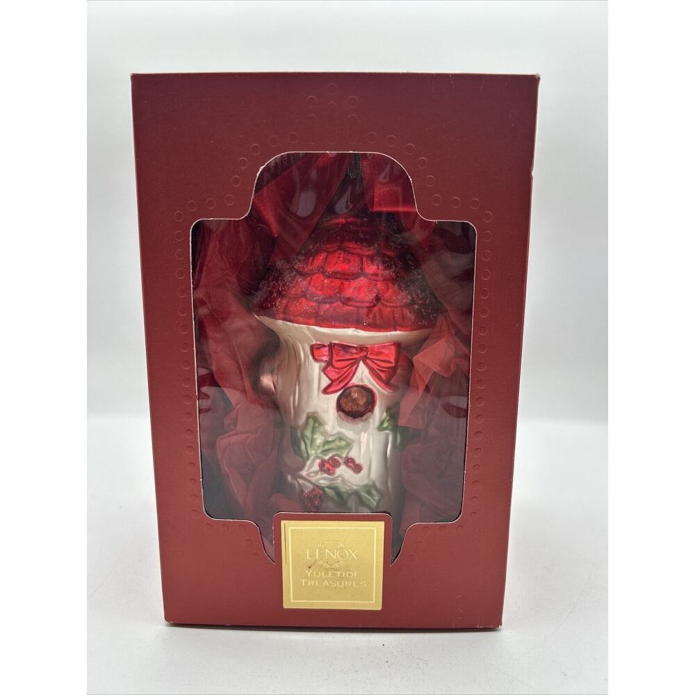 Lenox Yuletide Treasures Winter Greetings‎ Woodland Birdhouse Ornament U239